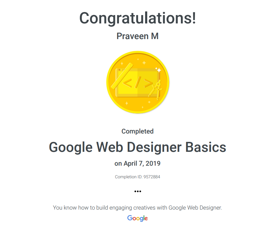 Google Web Desinger Basics Bypraveen Manoharan