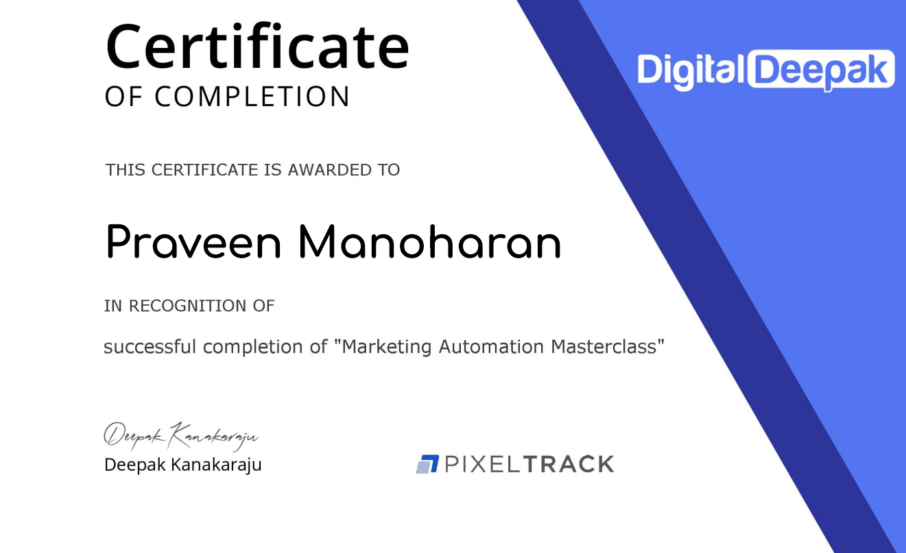Marketing Automation Masterclass Pixeltrack