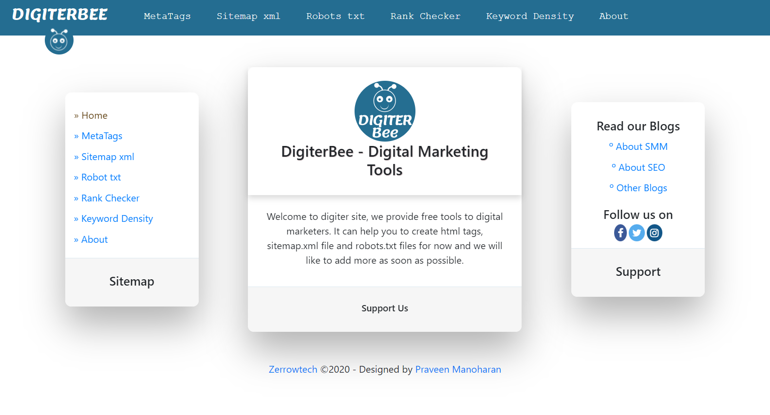 digiterbeeis seo free tool by praveen manoharan